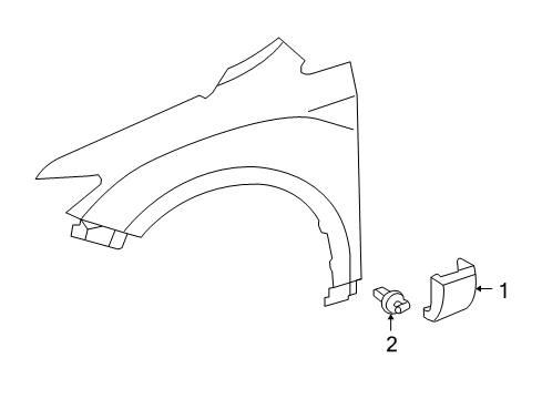 2014 Toyota Venza Exterior Trim - Fender Diagram