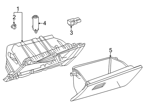 2022 Toyota Corolla Cross Glove Box Diagram