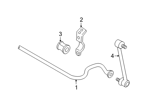 2008 Toyota Avalon Rear Suspension Components, Stabilizer Bar Diagram 3 - Thumbnail