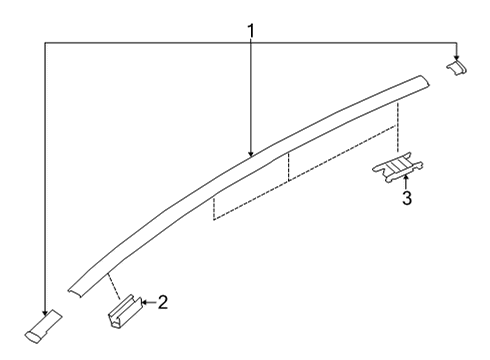 2022 Toyota GR86 Exterior Trim - Roof Diagram