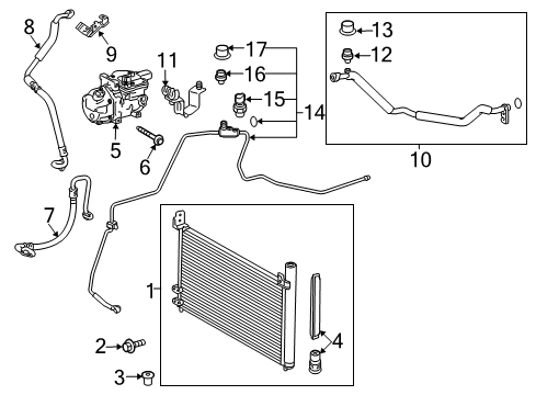 2015 Toyota Prius V Compressor Assembly, W/Motor Diagram for 88370-76010