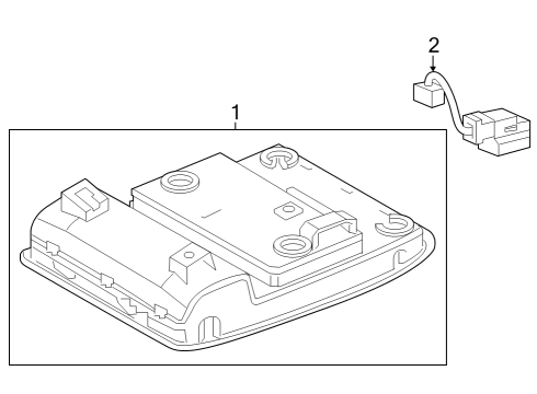 2022 Toyota Corolla Cross Overhead Console Diagram