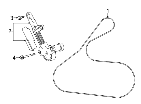 2018 Toyota C-HR Belts & Pulleys Diagram