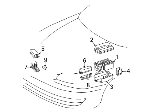 1998 Toyota Corolla Electrical Components Diagram