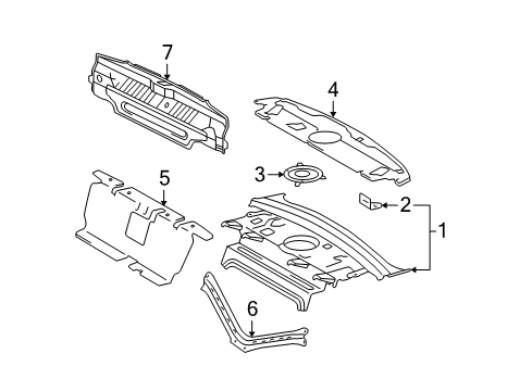 2005 Toyota Avalon Rear Body Diagram