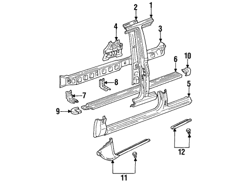 1992 Toyota Land Cruiser Center Pillar Diagram