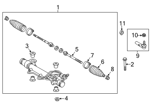 2023 Toyota Tacoma Steering Gear & Linkage Diagram