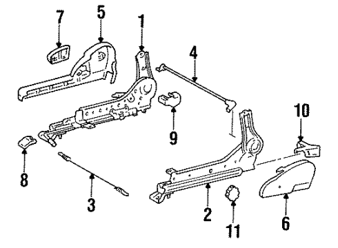 1993 Toyota Corolla Tracks & Components Diagram