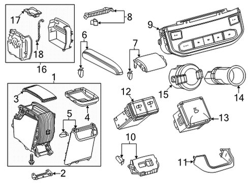 2023 Toyota Highlander Console Body, Gray Diagram for 58810-0E340-C0