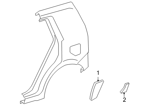 2015 Scion xB Exterior Trim - Quarter Panel Diagram