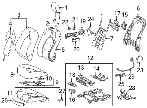 2022 Toyota Camry Passenger Seat Components Diagram 3 - Thumbnail