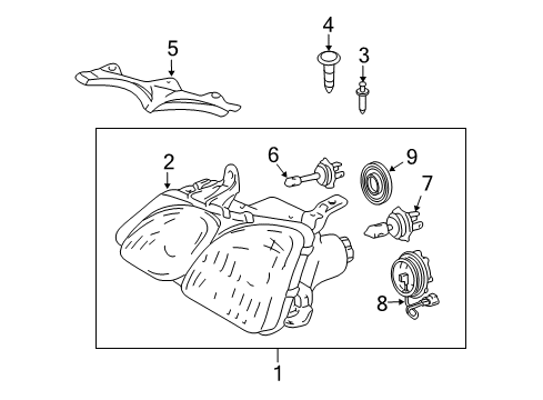 Bulb Diagram for 90981-13017