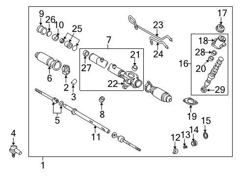 1999 Toyota Solara Valve Assembly, Front Diagram for 44210-06090