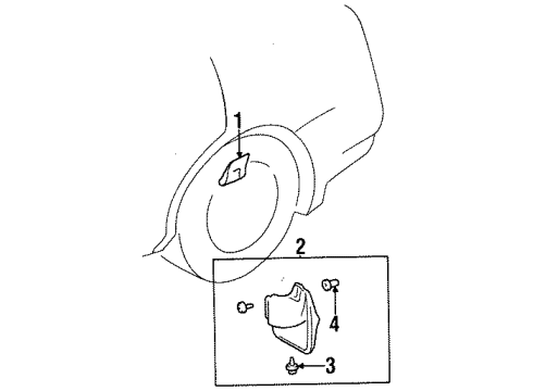 1999 Toyota Avalon Exterior Trim - Quarter Panel Diagram