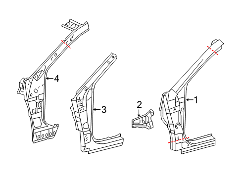 2016 Toyota Camry Hinge Pillar Diagram 2 - Thumbnail