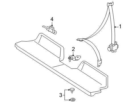 2014 Toyota Tacoma Rear Seat Belts Diagram
