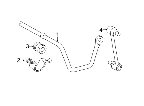 2012 Toyota Avalon Rear Suspension Components, Stabilizer Bar Diagram 3 - Thumbnail