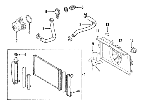 2006 Toyota Matrix Reservoir Cap Diagram for 16405-0D030