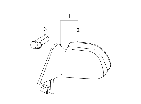 2004 Toyota Matrix Outside Mirrors Diagram