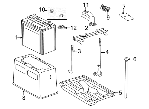 Label, Battery Caution Diagram for 28897-50050