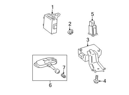 2008 Toyota Highlander Tire Pressure Monitoring, Electrical Diagram 1 - Thumbnail