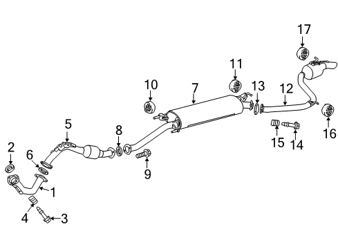 2015 Toyota RAV4 Exhaust Components Diagram