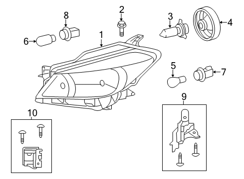 2017 Toyota Yaris Headlamps Diagram