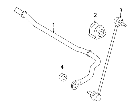 2015 Scion xB Stabilizer Bar & Components - Front Diagram