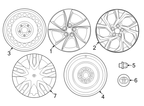 2018 Toyota C-HR Wheels Diagram