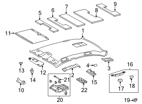 Cover, Assist Grip, Driver Side Rear Side Diagram for 74611-60050-B0