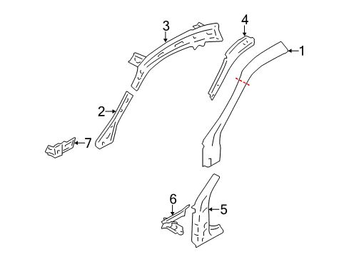 2016 Scion FR-S Hinge Pillar Diagram