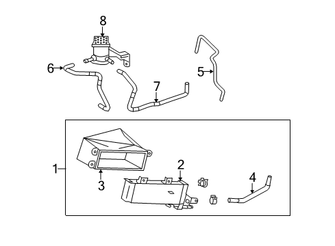 2007 Toyota Highlander Oil Cooler Assembly Diagram for 32920-48050