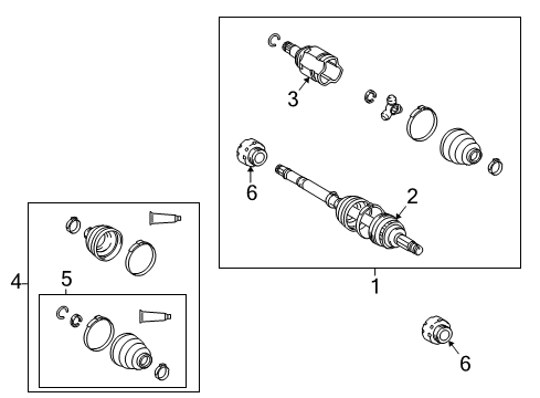 2013 Toyota Corolla Drive Axles - Front Diagram