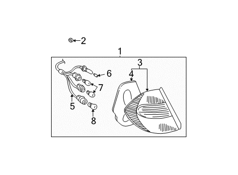 2004 Toyota Camry Combination Lamps Diagram
