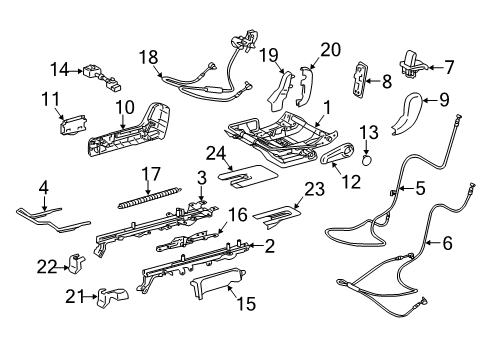 Cover, Reclining Adjuster Inside, Driver Side Diagram for 71875-60190-C0