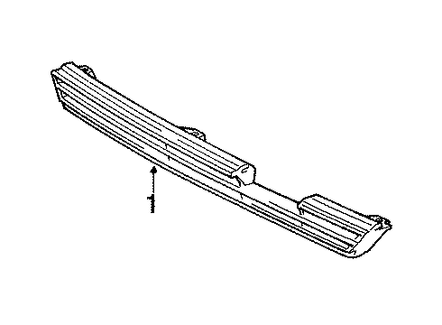 1995 Toyota Paseo Grille & Components Diagram