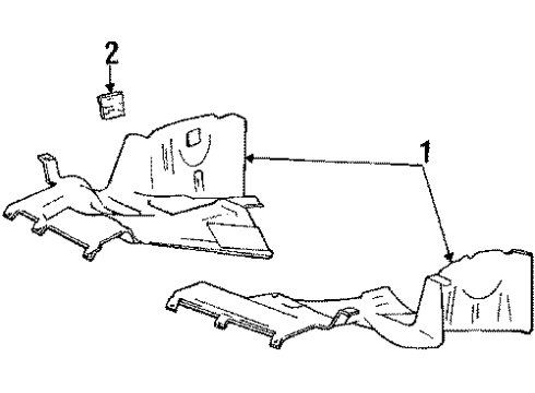 1992 Toyota Celica Under Cover, Passenger Side Diagram for 51441-20231