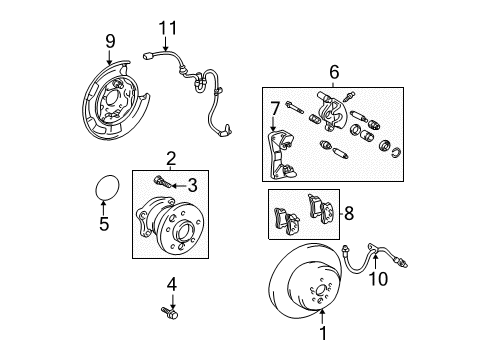 Bolt (For Rear Axle Bearing Case Passenger Side) Diagram for 90105-10124