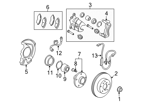 2014 Toyota Venza Front Brakes Diagram