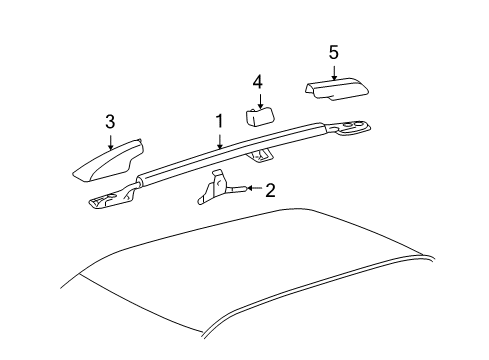 2006 Toyota Highlander Roof Rack Diagram 1 - Thumbnail