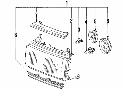 1992 Toyota Land Cruiser Bulbs Diagram