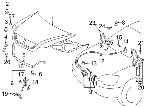 Plug, Hole Diagram for 90950-01112