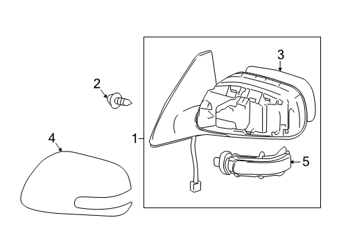 2013 Scion tC Outside Mirrors Diagram