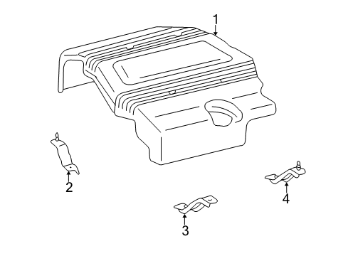 Bracket, V-Bank Cover Diagram for 11257-50070