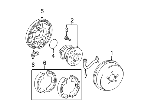 2004 Toyota Camry Brake Components, Brakes Diagram 3 - Thumbnail