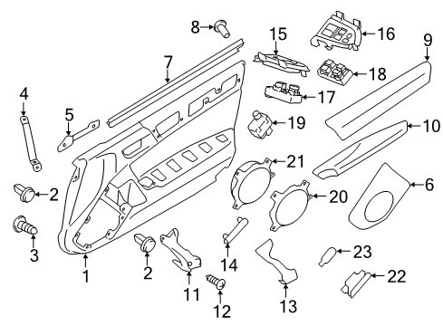 2019 Toyota 86 Mirror Switch, Front Driver Side Diagram for SU003-02452