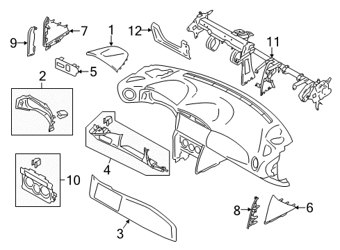 2020 Toyota 86 Cluster & Switches, Instrument Panel Diagram 3 - Thumbnail