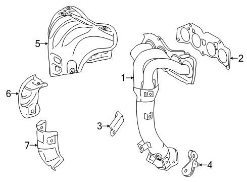 2014 Toyota Highlander Exhaust Manifold Diagram 1 - Thumbnail