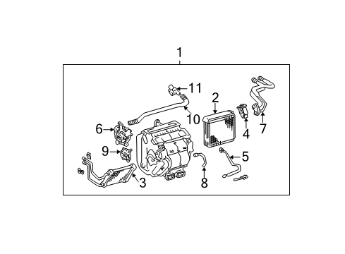 2004 Toyota Camry A/C Evaporator & Heater Components Diagram 1 - Thumbnail