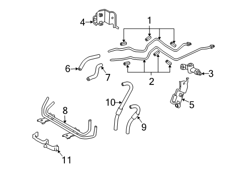 2013 Toyota FJ Cruiser Trans Oil Cooler Lines Diagram